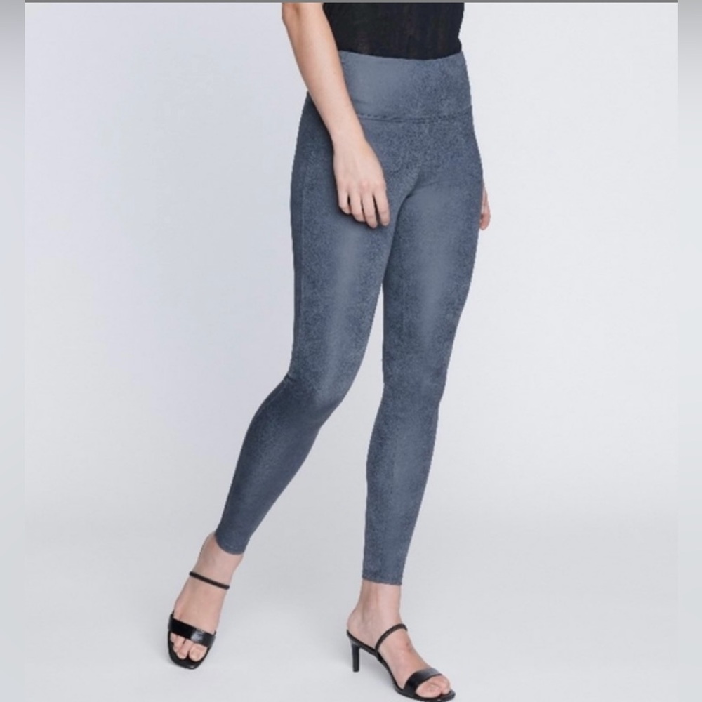 Seven7 Faux Leather Leggings In Gunmetal Sz L NWT